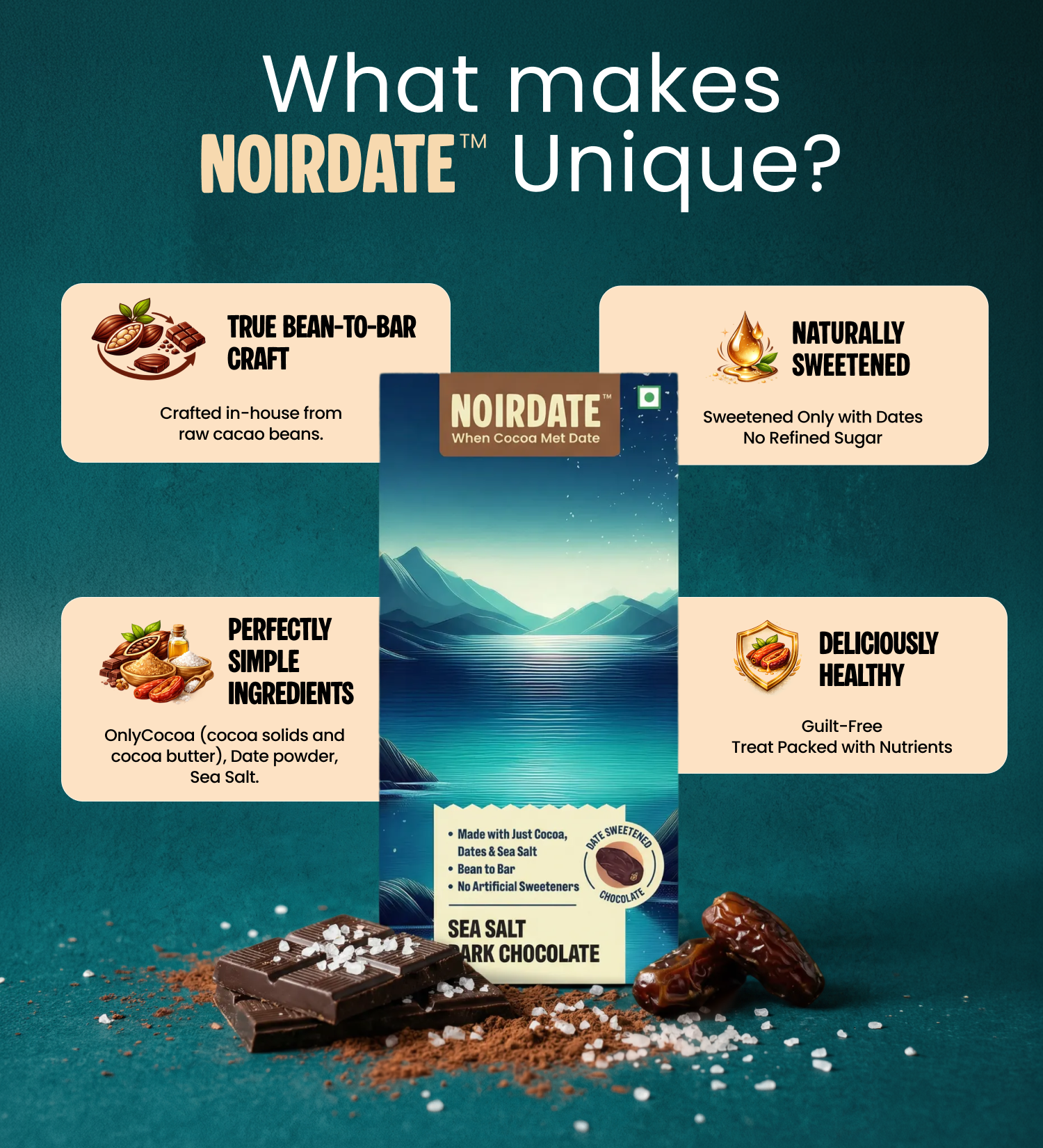 SeaSalt Dark Chocolate 75g | Pack Of 1