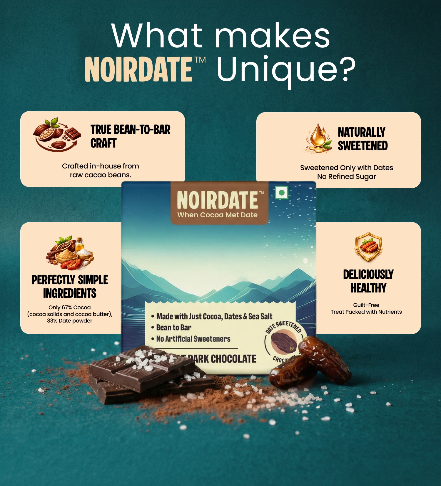 SeaSalt Dark Chocolate 15g | Pack Of 1