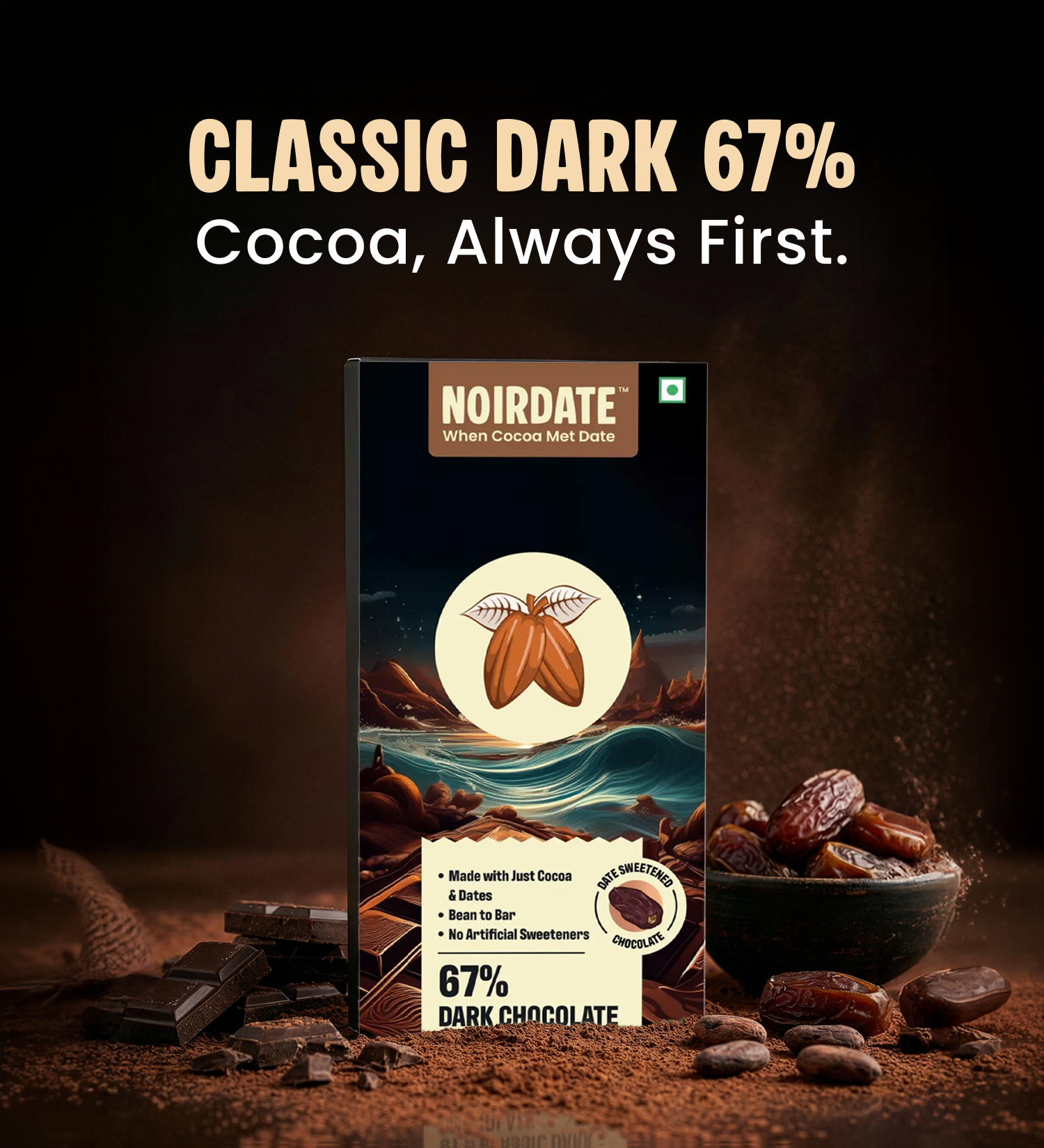 67% Classic  Dark Chocolate 75g | Pack Of 1