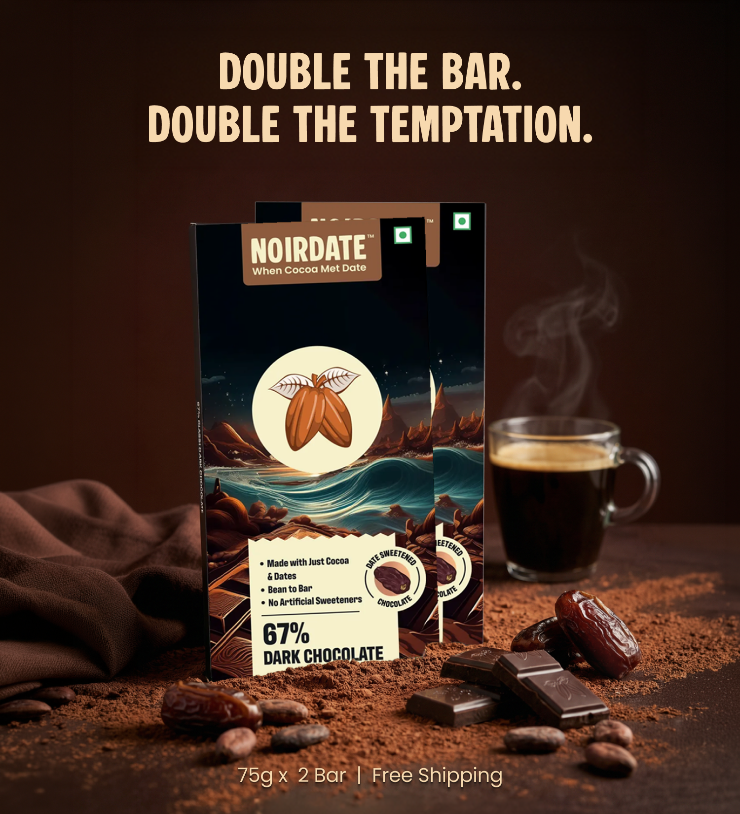 67% Classic  Dark Chocolate 75g | Pack Of 2