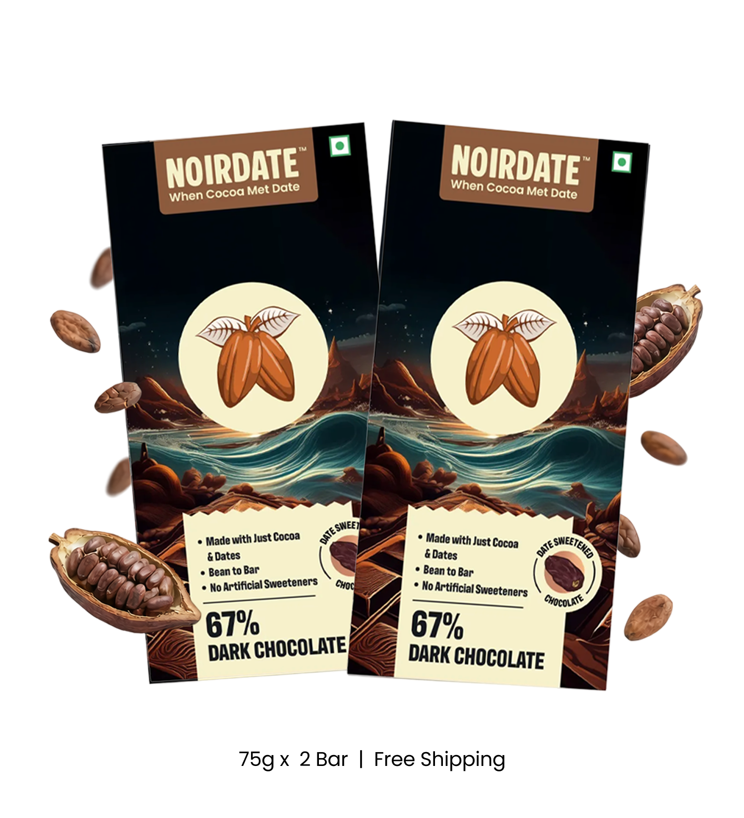 67% Classic  Dark Chocolate 75g | Pack Of 2