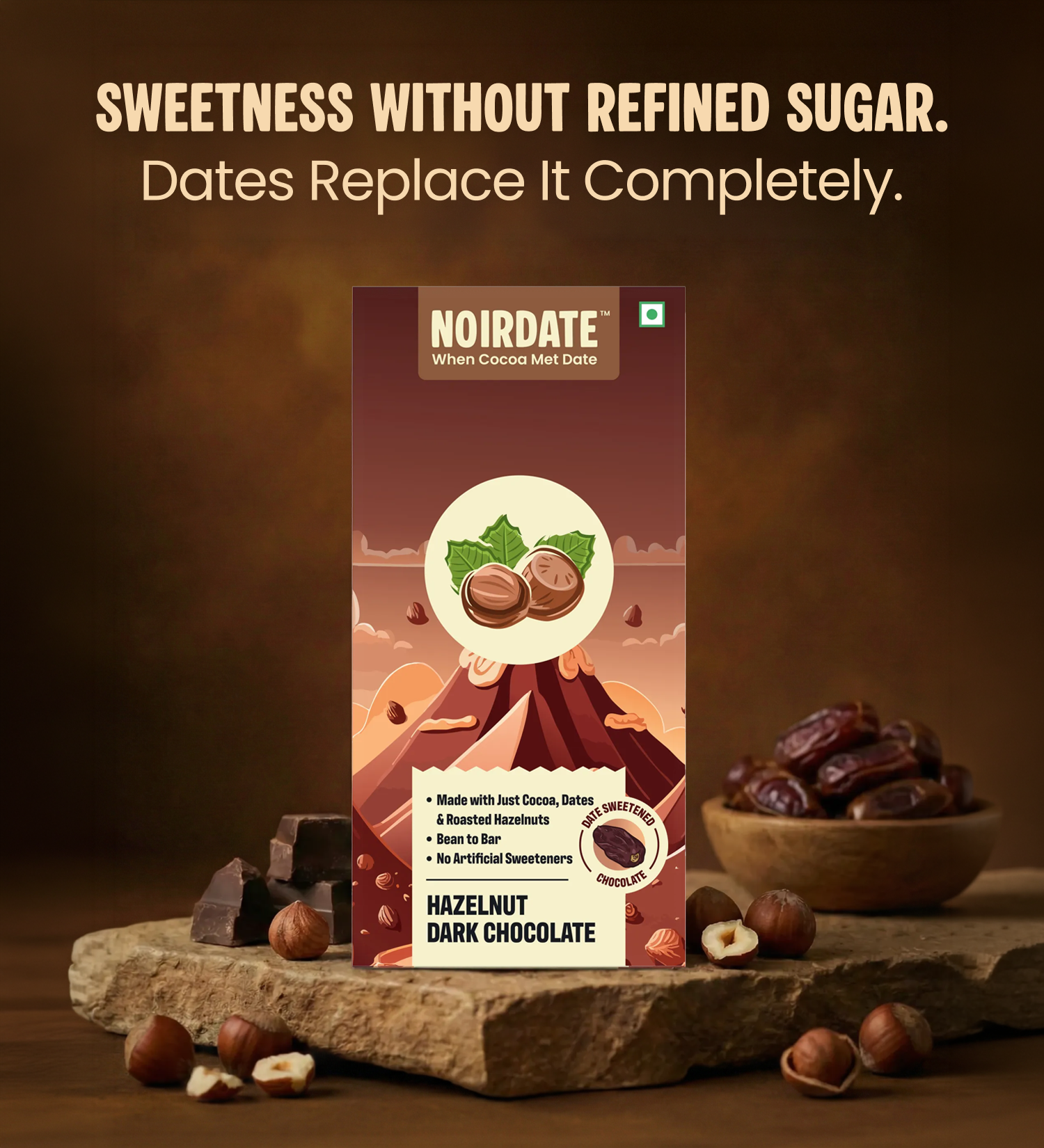 Roasted Hazelnut Dark Chocolate 75g | Pack Of 1