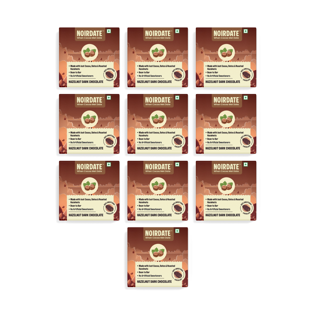 Roasted Hazelnut Dark Chocolate 15g | Pack Of 10