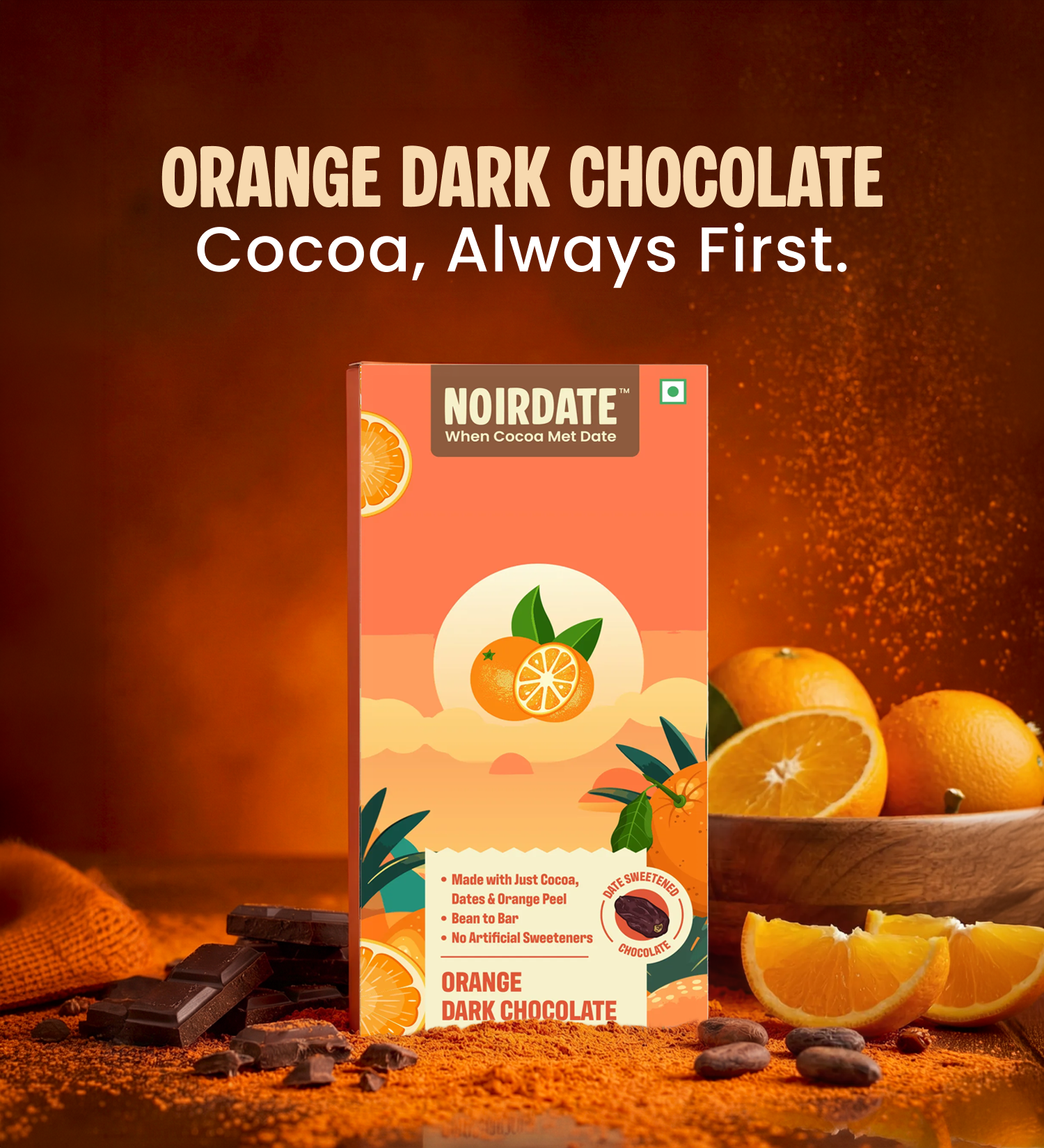 Orange Dark Chocolate 75g | Pack Of 1