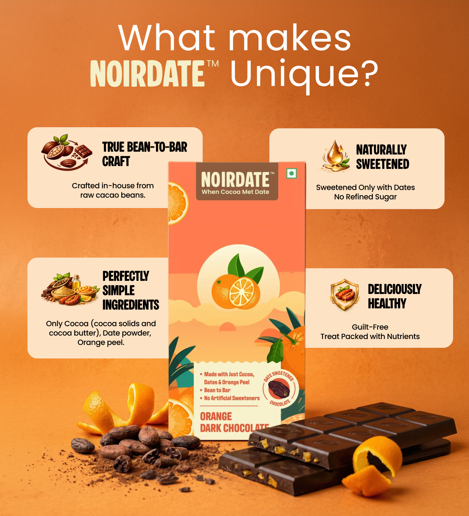 Orange Dark Chocolate 75g | Pack Of 1